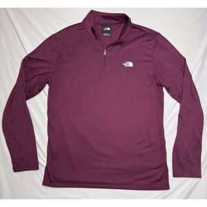 The North Face Elevation 1/4 Zip Maroon Lightweight Pullover Mens Size Medium